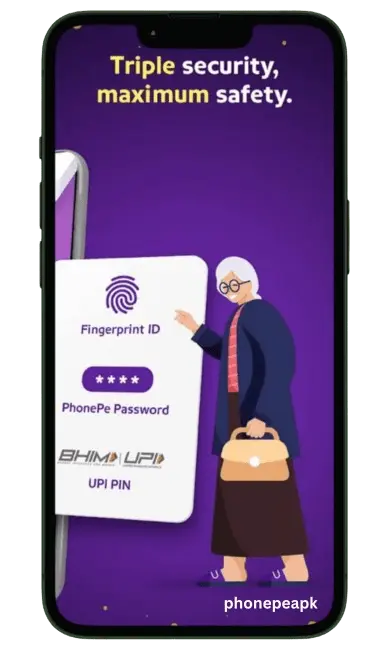 Triple-layer security with Fingerprint ID, PhonePe password, and UPI PIN ensures maximum safety for all your digital transactions.