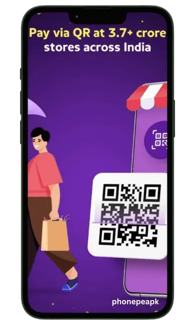 Seamless QR code payments across 3.7+ crore stores in India with PhonePe – convenience and speed at your fingertips.